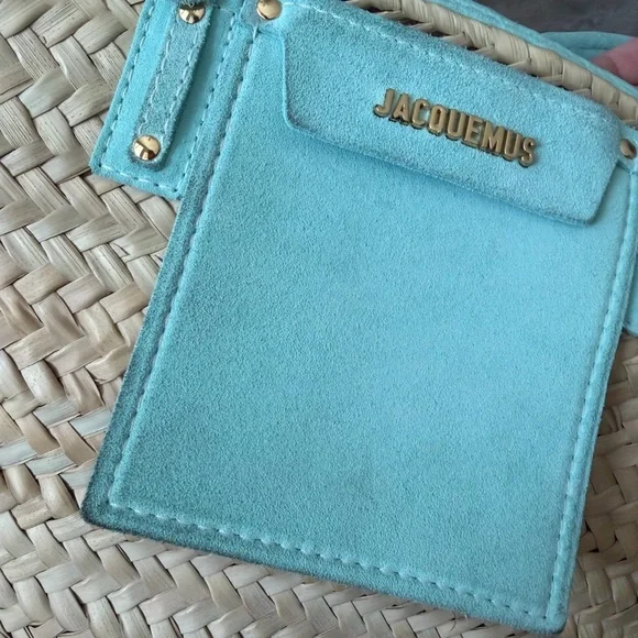 Jacquemus le Petit Panier Soleil Straw and suede Tote